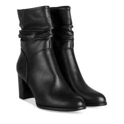 Bottines NOIR Femme Motif Uni Fermeture éclair