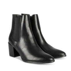 Bottines NOIR Femme Motif Uni Fermeture éclair