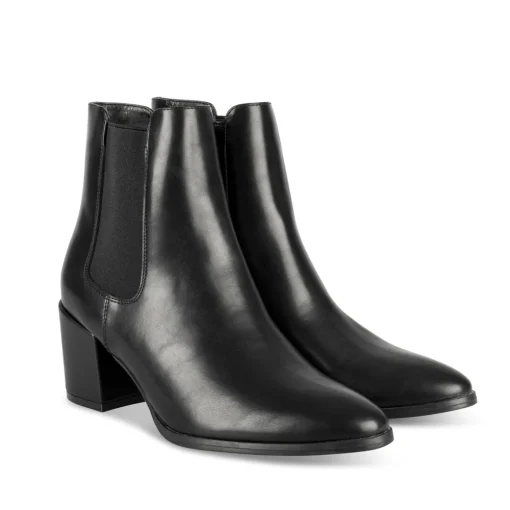 Bottines NOIR Femme Motif Uni Fermeture éclair