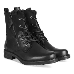 Bottines NOIR Femme Motif Uni Lacets
