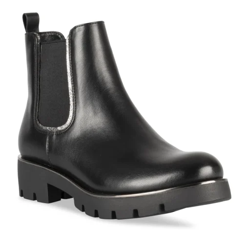 Bottines NOIR Femme Motif Paillettes A Enfiler