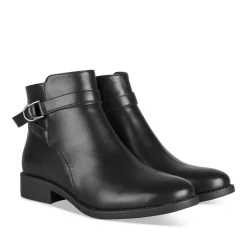 Bottines NOIR Femme Motif Uni Fermeture éclair
