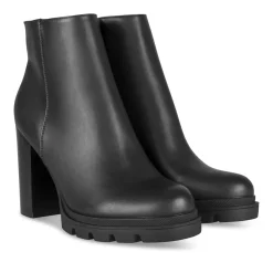 Bottines NOIR Femme Motif Uni Fermeture éclair