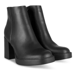 Bottines NOIR Femme Motif Uni Fermeture éclair