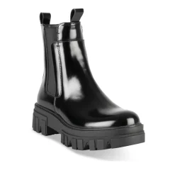 Bottines NOIR Femme Motif Uni A Enfiler
