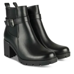 Bottines NOIR Femme Motif Uni Fermeture éclair