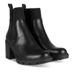 Bottines NOIR Femme Motif Uni A Enfiler