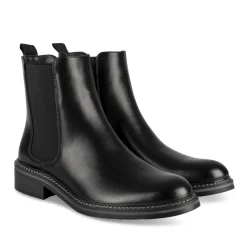 Bottines NOIR Femme Motif Uni Elastique