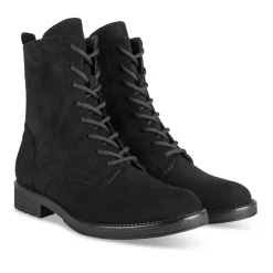 Bottines NOIR Femme Motif Uni Lacets