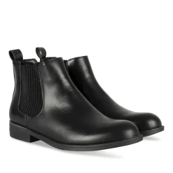 Bottines NOIR Femme Motif Uni A Enfiler