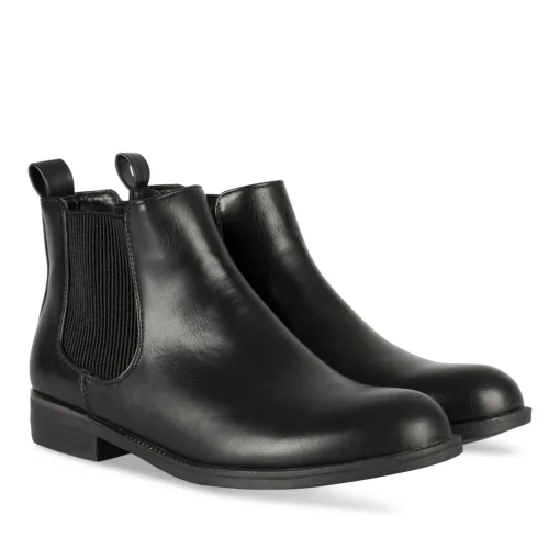 Bottines NOIR Femme Motif Uni A Enfiler