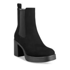 Bottines NOIR Femme Motif Uni Elastique