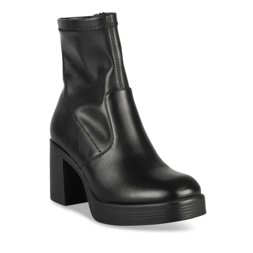 Bottines NOIR Femme Motif Uni Fermeture éclair