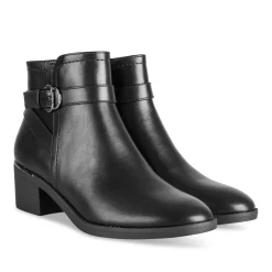 Bottines NOIR Femme Motif Uni Fermeture éclair