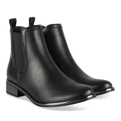 Bottines NOIR Femme Motif Uni Elastique