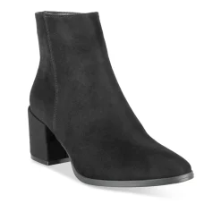Bottines NOIR Femme Motif Uni Fermeture éclair