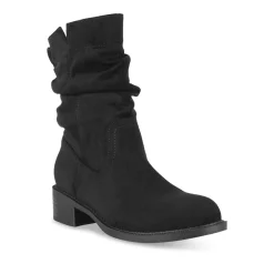 Bottines NOIR Femme Motif Uni A Enfiler