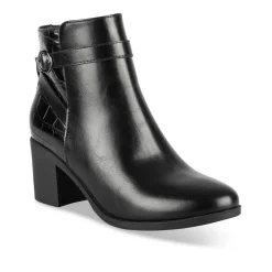 Bottines NOIR Femme Motif Uni Fermeture éclair