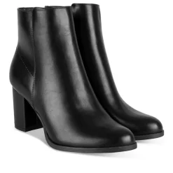 Bottines NOIR Femme Motif Uni Fermeture éclair