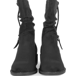 Bottines NOIR Femme Motif Uni A Enfiler