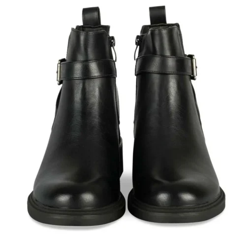 Bottines NOIR Femme Motif Uni Fermeture éclair