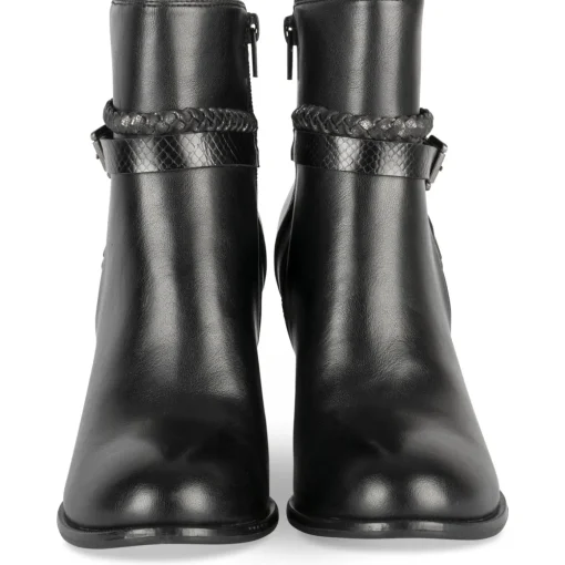 Bottines NOIR Femme Motif Uni Fermeture éclair