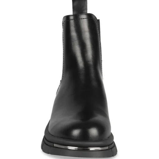 Bottines NOIR Femme Motif Uni A Enfiler