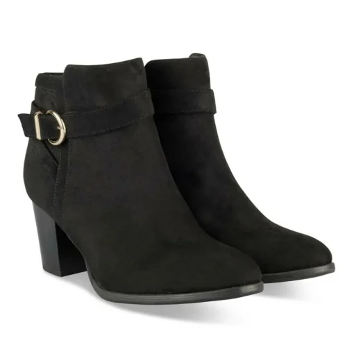Bottines NOIR Femme Motif Uni Fermeture éclair