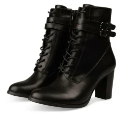 Bottines NOIR Femme Motif Uni Fermeture éclair