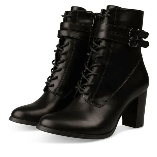 Bottines NOIR Femme Motif Uni Fermeture éclair