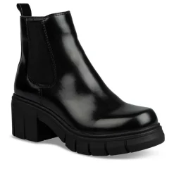 Bottines NOIR Femme Motif Vernis Elastique