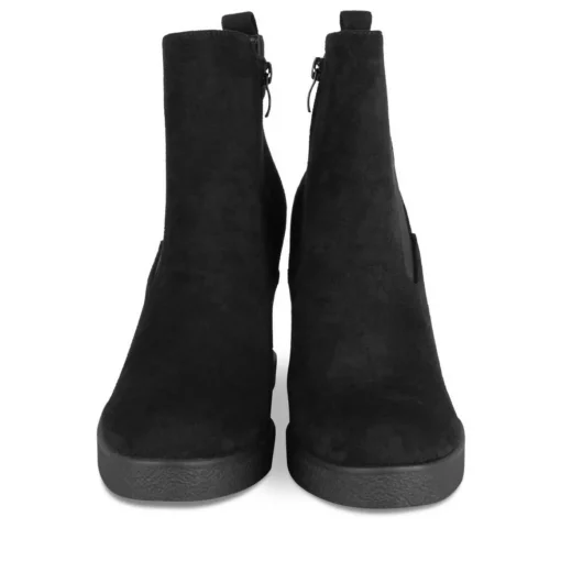 Bottines NOIR Femme Motif Uni A Enfiler