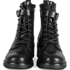 Bottines NOIR Femme Motif Uni Lacets