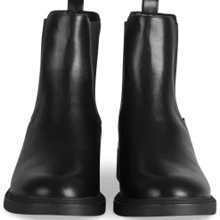 Bottines NOIR Femme Motif Uni A Enfiler