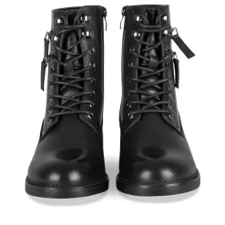 Bottines NOIR Femme Motif Uni Lacets