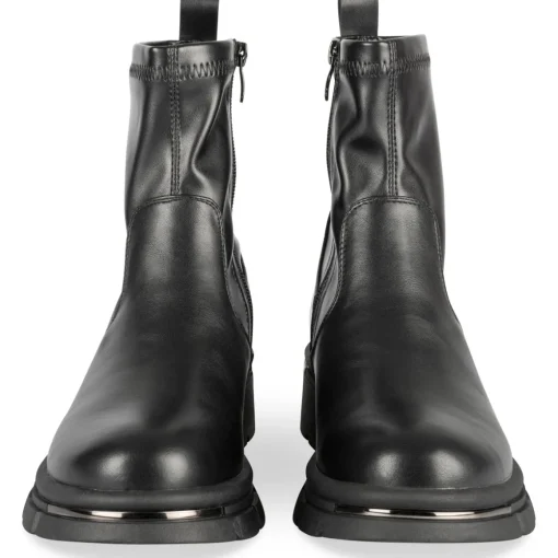 Bottines NOIR Femme Motif Uni Fermeture éclair