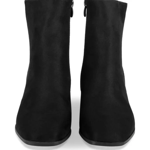 Bottines NOIR Femme Motif Uni Fermeture éclair