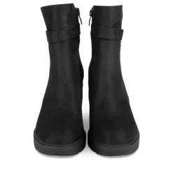 Bottines NOIR Femme Motif Uni Fermeture éclair