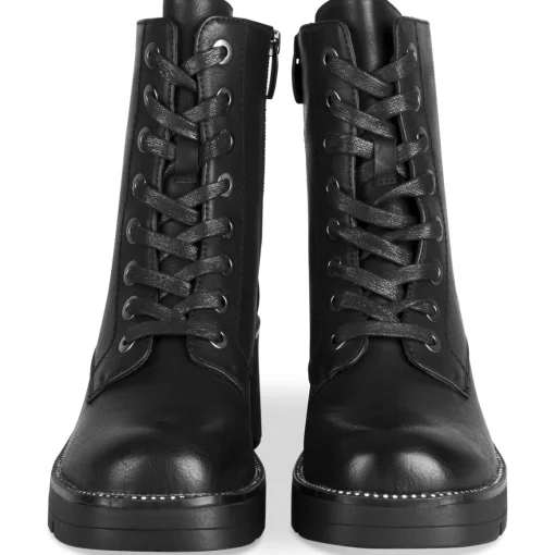 Bottines NOIR Femme Motif Uni Fermeture éclair