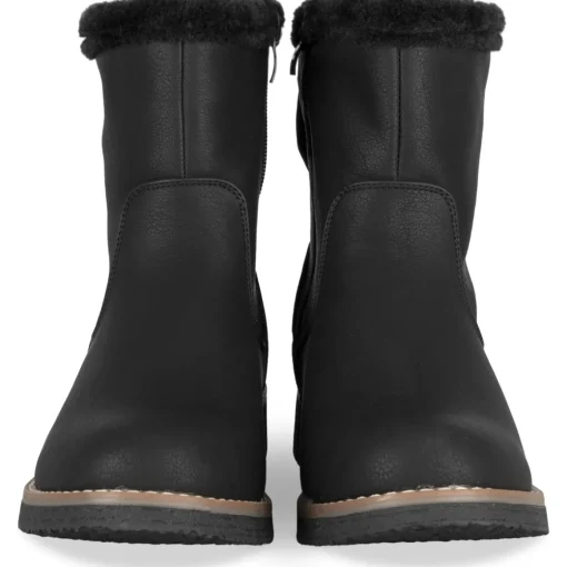 Bottines NOIR Femme Motif Uni Fermeture éclair