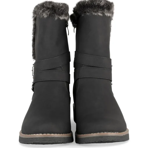 Bottines NOIR Femme Motif Uni Fermeture éclair