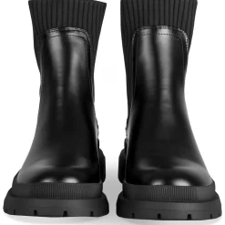 Bottines NOIR Femme Motif Uni A Enfiler