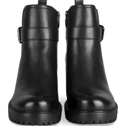 Bottines NOIR Femme Motif Uni Fermeture éclair