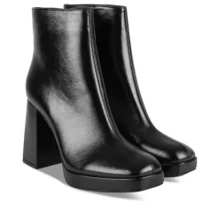 Bottines NOIR Femme Motif Uni Fermeture éclair