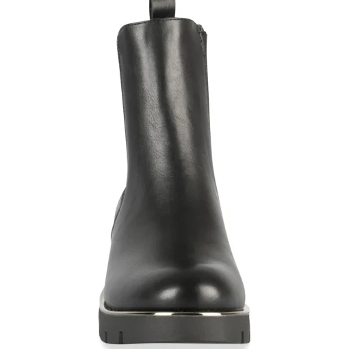 Bottines NOIR Femme Motif Uni A Enfiler