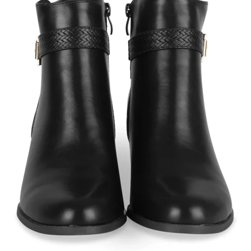 Bottines NOIR Femme Motif Uni Fermeture éclair