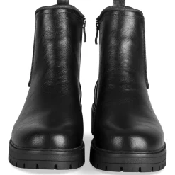 Bottines NOIR Femme Motif Uni Fermeture éclair
