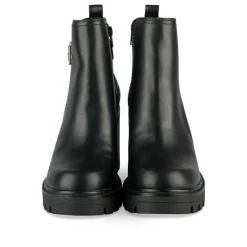 Bottines NOIR Femme Motif Uni Fermeture éclair
