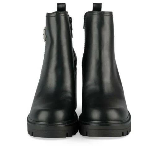 Bottines NOIR Femme Motif Uni Fermeture éclair