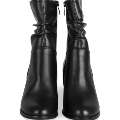 Bottines NOIR Femme Motif Uni Fermeture éclair